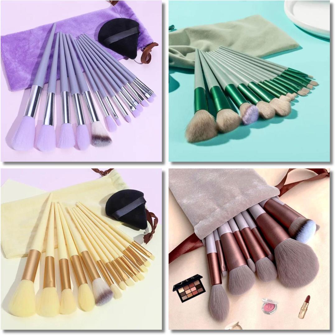 Colourful makeup brushes set for practicing makeup brushes 13 pcs set of essentials tools 🔥