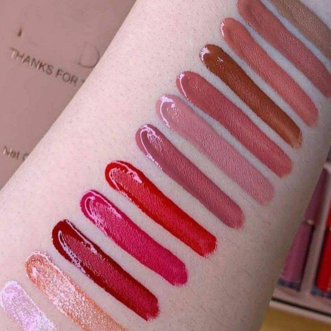 12 pcs high pigmented glossy Finish lip gloss -multi colour
