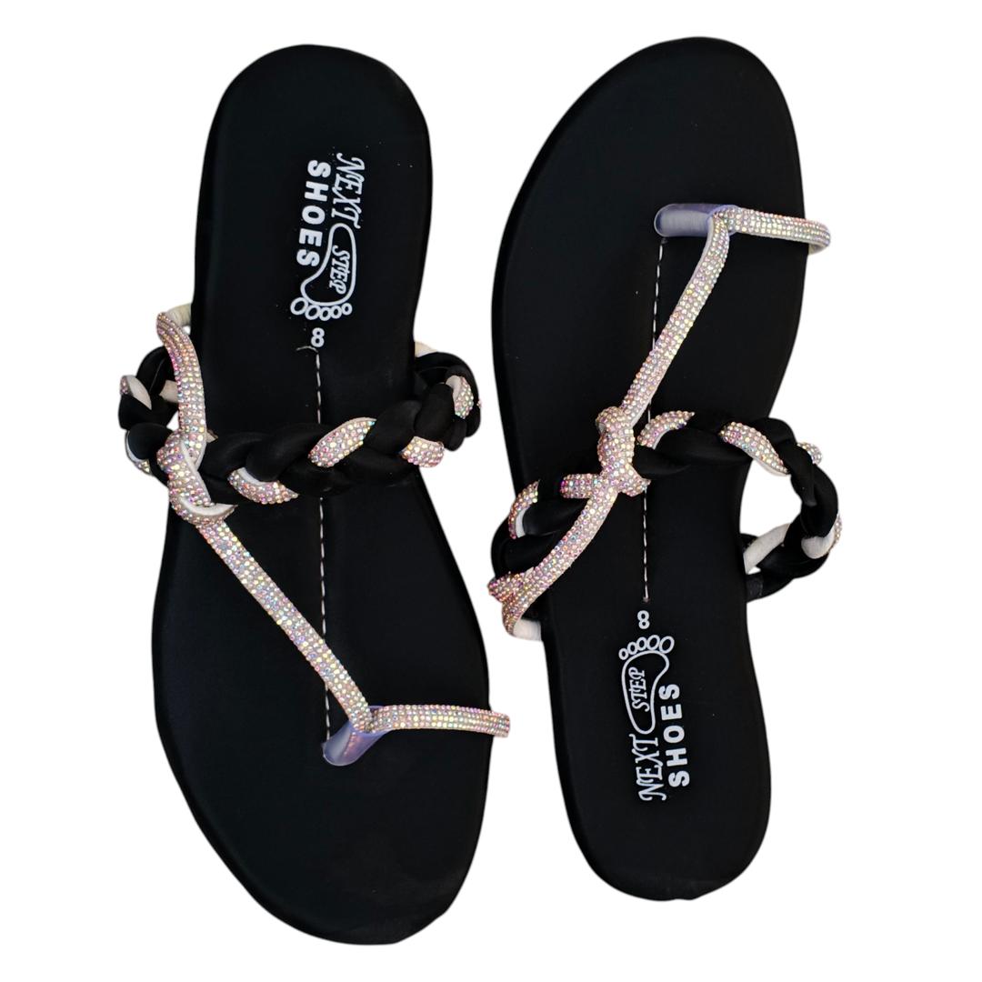 Women's satin formal Kolhapuri flats