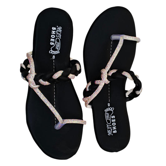 Women's satin formal Kolhapuri flats