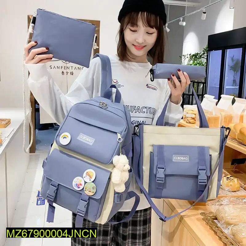 4 pcs nylon backpack 🎒 for girls and boys