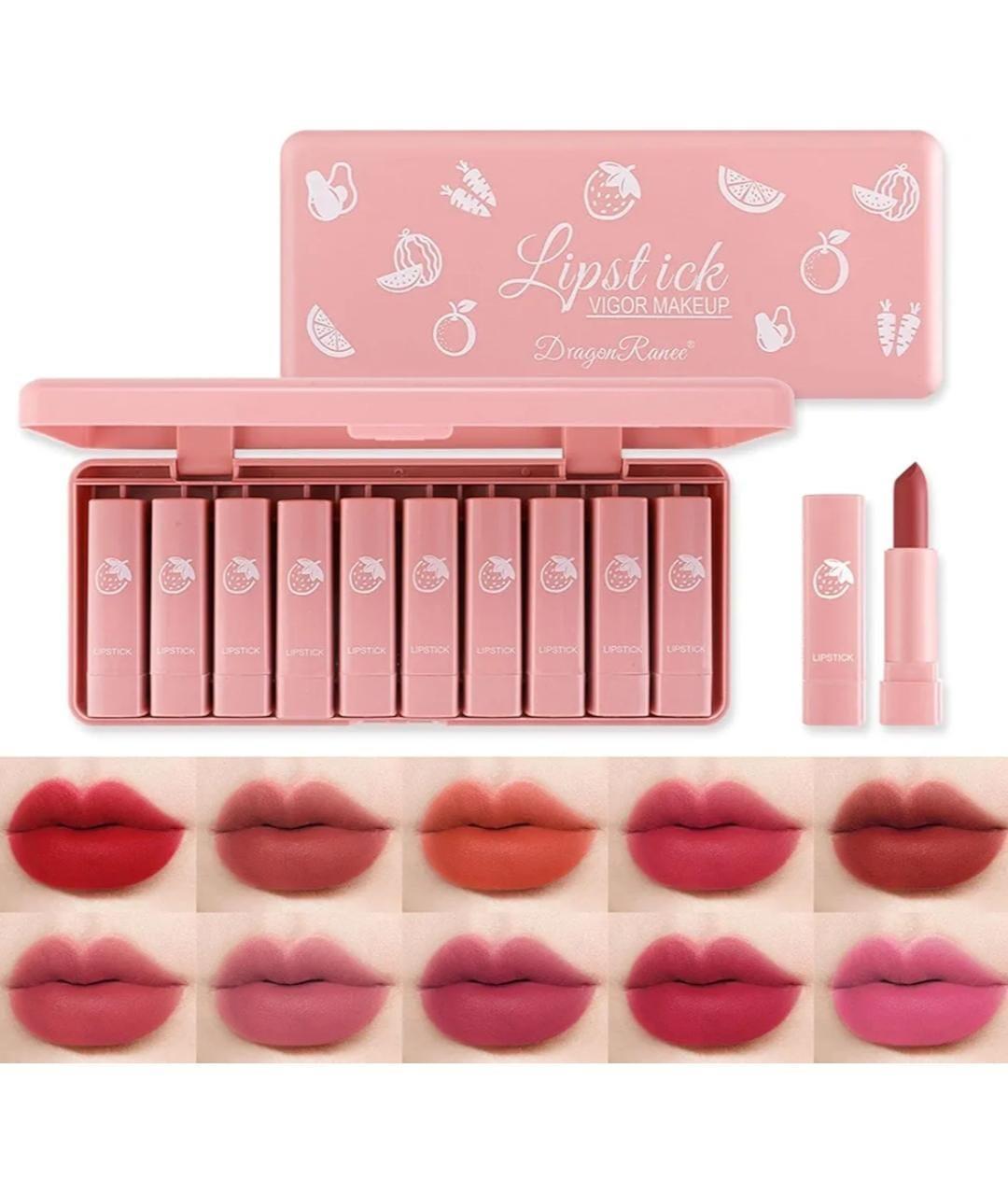 12 pcs high pigmented Matte Lipstick set bold colours for every occasion
