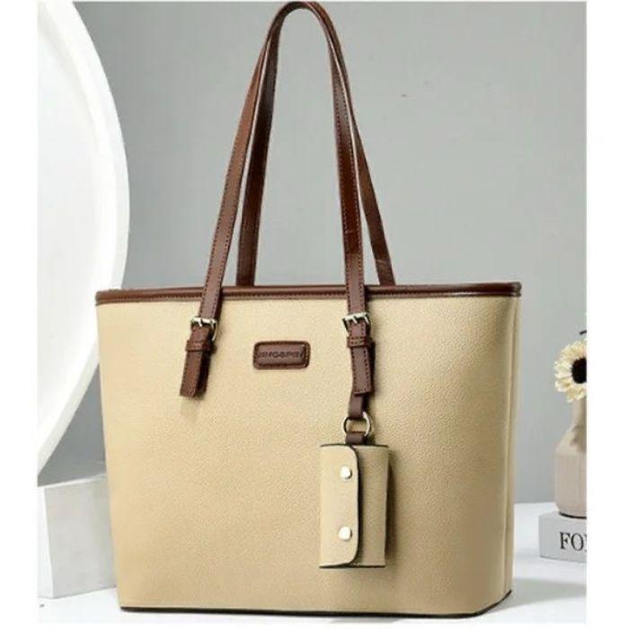 Women's Rexine plain tote hand beg