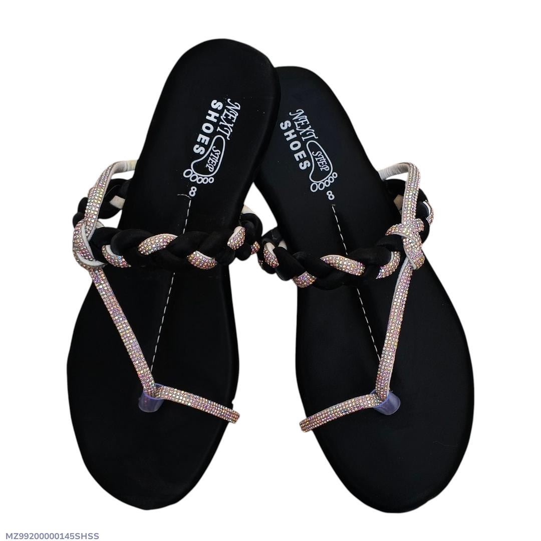 Women's satin formal Kolhapuri flats