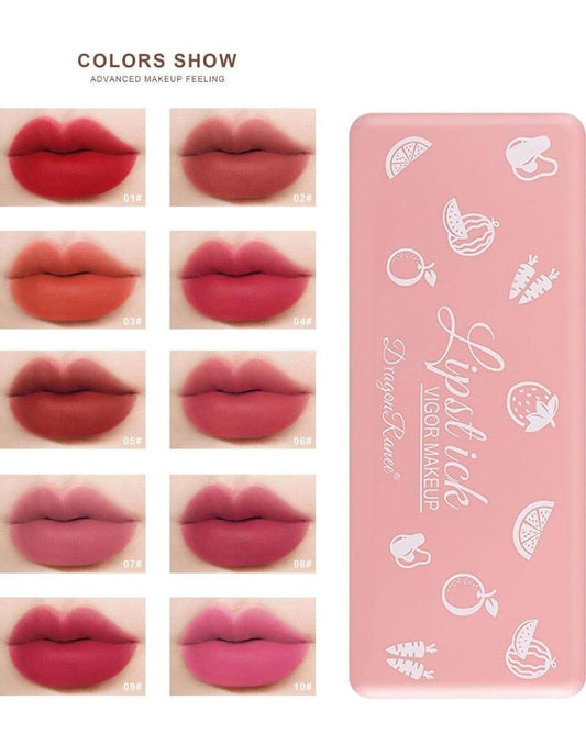 12 pcs high pigmented Matte Lipstick set bold colours for every occasion