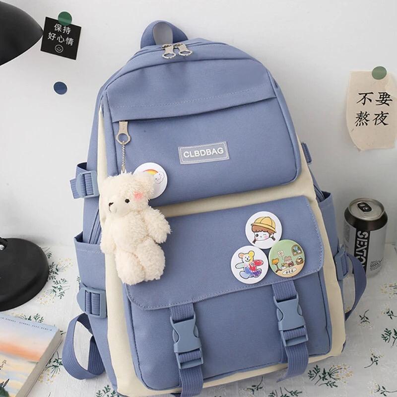 4 pcs nylon backpack 🎒 for girls and boys