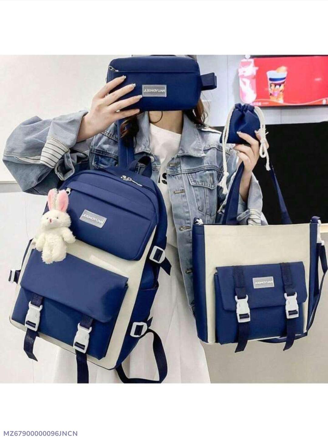 4 pcs nylon backpack 🎒 for girls and boys